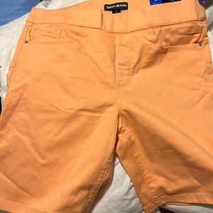 Dkny pastel orange Bermuda shorts